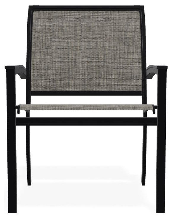 Bazza Sling Stackable Outdoor Dining Chair, Storm/Black