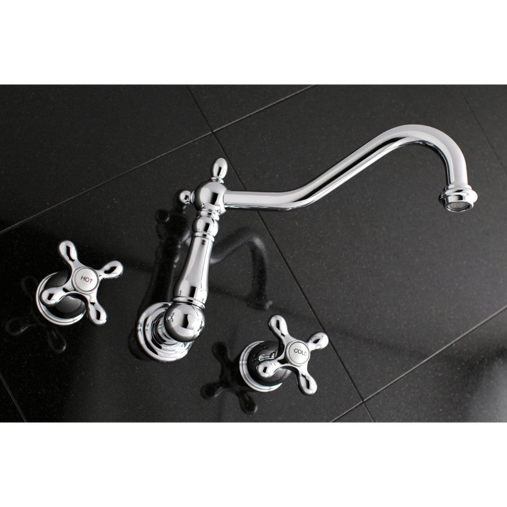 KS1021AX Wall Mount Roman Tub Faucet, Polished Chrome