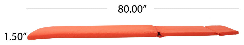 GDF Studio Soleil Outdoor Chaise Lounge Cushion, Orange