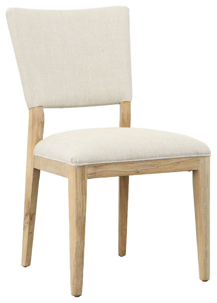 Lonewood Cotton Blend Upholstered Dining Chair, Off-White