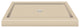 48"x34" Decor Solid Surface Shower Base, Matrix Khaki