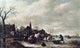 Isaac Van Ostade Winter Landscape Premium Canvas Print