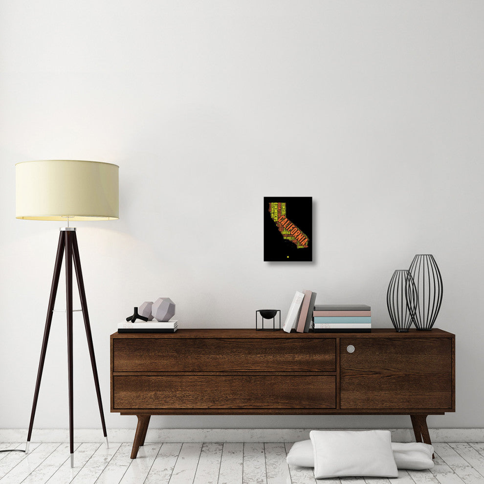 "California Word Cloud 1" Fine Art Print