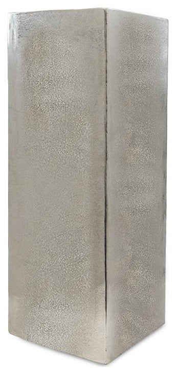 Aluminum Square Tall Pedestal, Silver, Medium