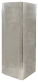 Aluminum Square Tall Pedestal, Silver, Medium