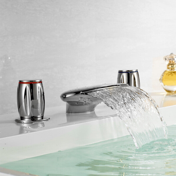 Fontana Verde Chrome European Waterfall Bathtub and Shower Faucet