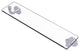 Remi 22" Glass Vanity Shelf with Beveled Edges, Satin Chrome