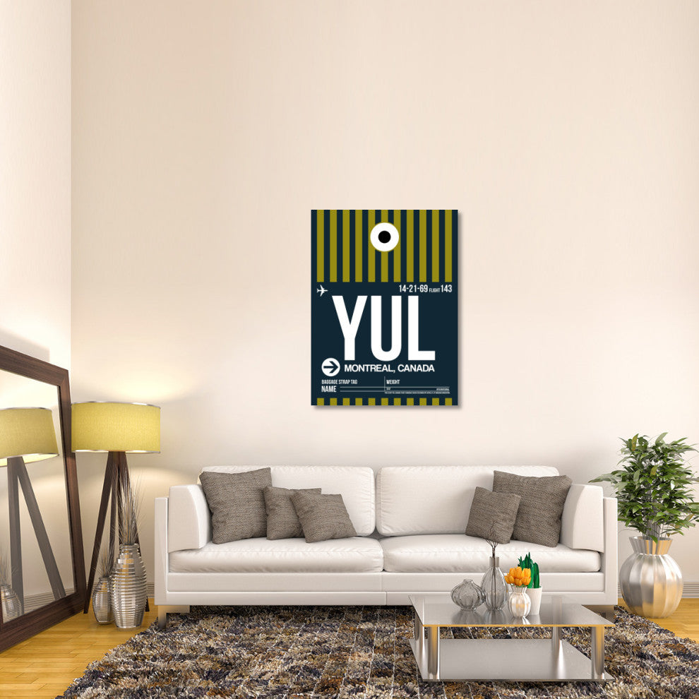 "YUL Montreal Luggage Tag 1" Fine Art Print