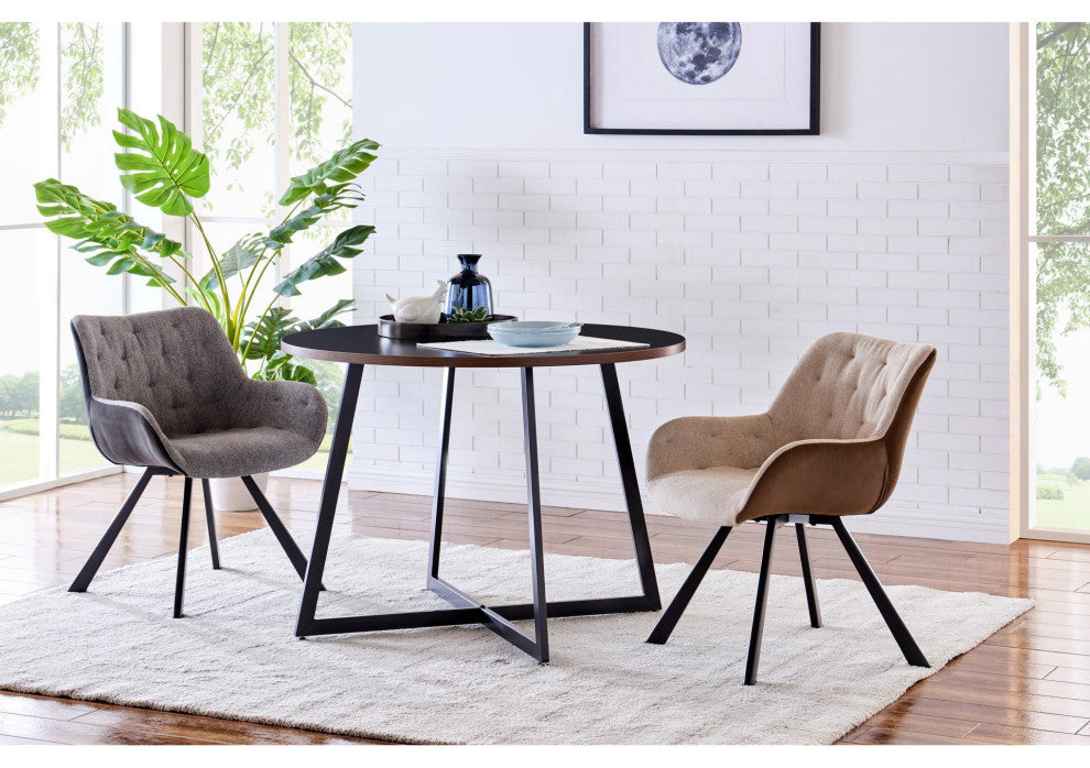 Courtdale 47" Round Dining Table, Black