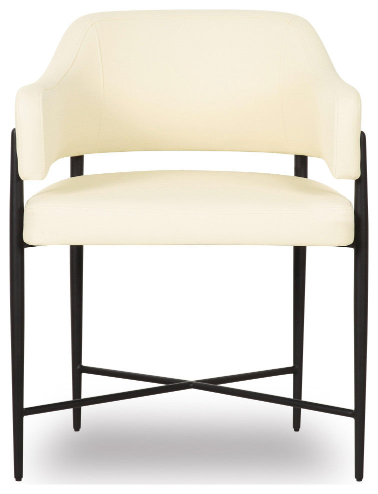 Sezanne Cream Vegan Leather Dining Chair