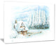 "Christmas Winter Happy Scene" Landscape Wall Art, 40"x30"