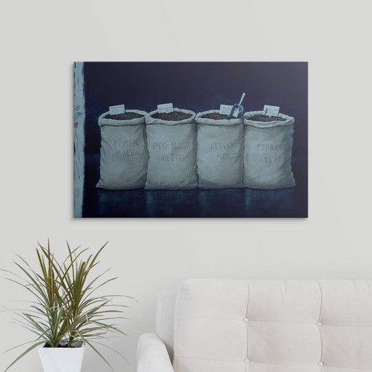 "Coffee Sacks, 1990" Canvas Art, 30"x20"x1.25"