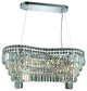 Elegant Maxim Dining Room Light, Chrome Finish With Royal Cut Crystal