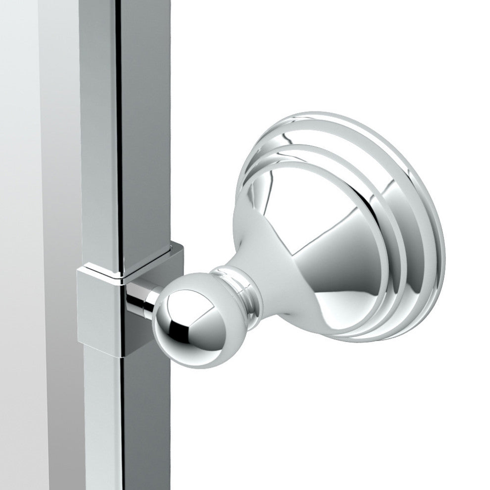 Charlotte 32" Frameless Oval Mirror, Chrome