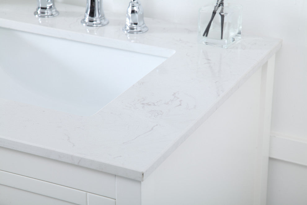 White 72" Double Sink Bathroom Vanity