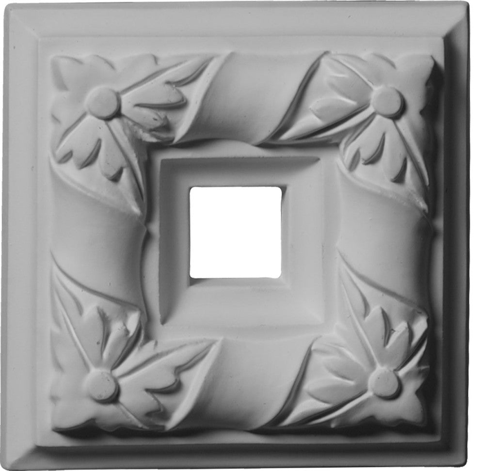 3 7/8"W  x 3 7/8"H x 1"P Milton Square Onlay