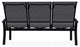 Belle Isle Sling 3-Seat Outdoor Sofa, Augustine Pewter/Black