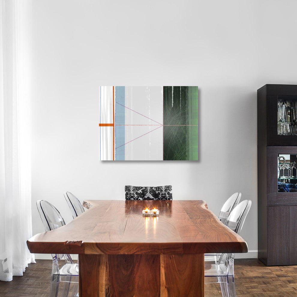 "Abstract Orange And Green" Fine Art Print