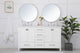 White 60" Double Sink Bathroom Vanity