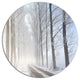 Winter Rural Road On Misty Morning, Forest Disc Metal Wall Art, 36"
