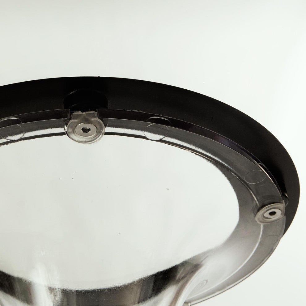 Leisuremod Lonia Modern Glass Top Bistro Accent Dining Table With Acrylic Base