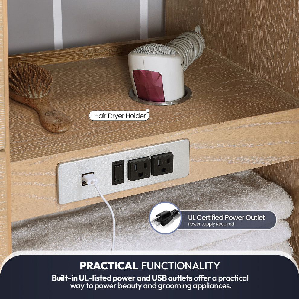 San Bath Vanity with Stone Top, Washed Ash Grey, 72", Double Vanity, No Mirror