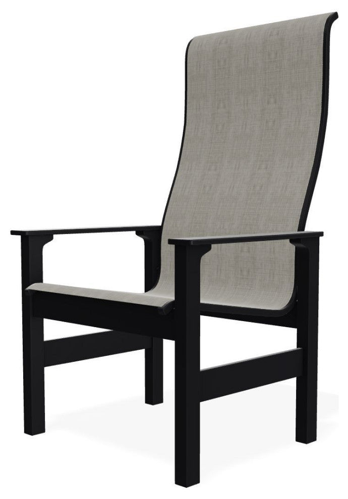 Leeward Sling Outdoor Supreme Armchair, Smoke/Black