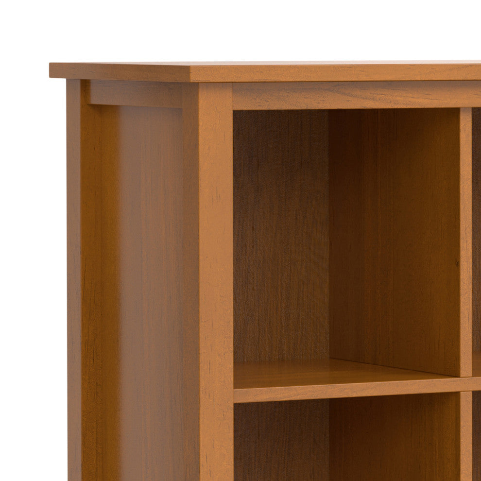 Warm Shaker Solid Wood 8 Cube Storage, Light Golden Brown