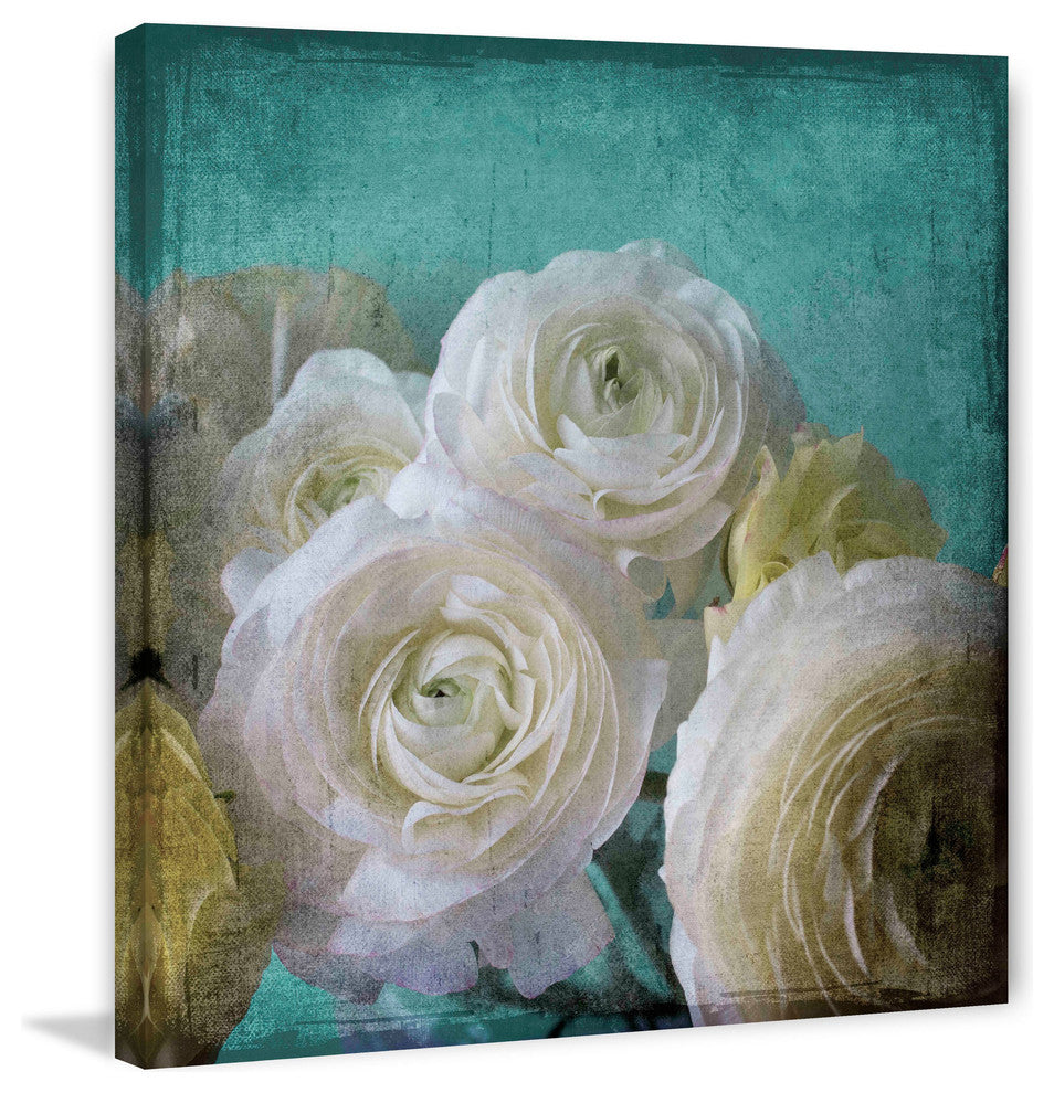 "Yellow Ranunculus B" Painting Print on Canvas by Stalus