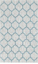 Unique Loom Gray Trellis Outdoor 5' 0 x 8' 0 Area Rug
