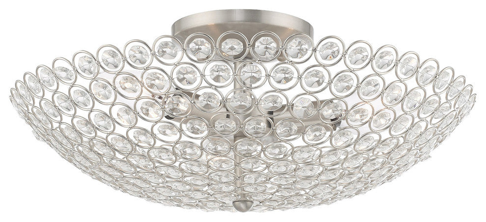Livex Lighting Brushed Nickel 3-Light Ceiling Mount