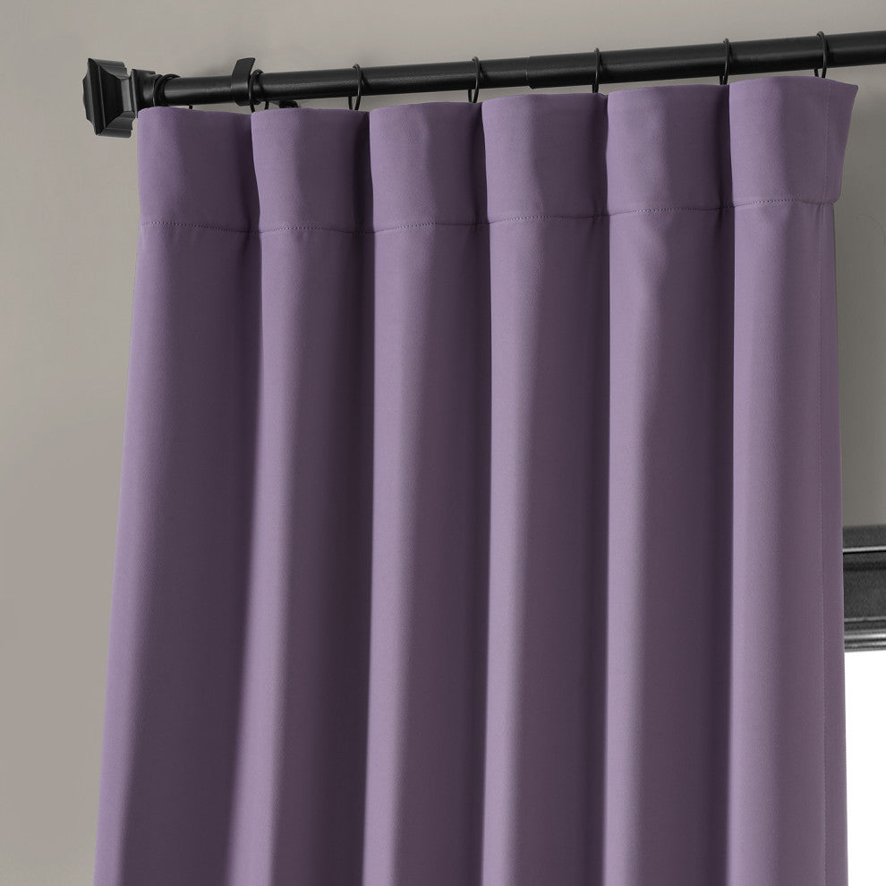 Boho Purple Performance Woven Blackout Curtain Pair, 50W x 120L