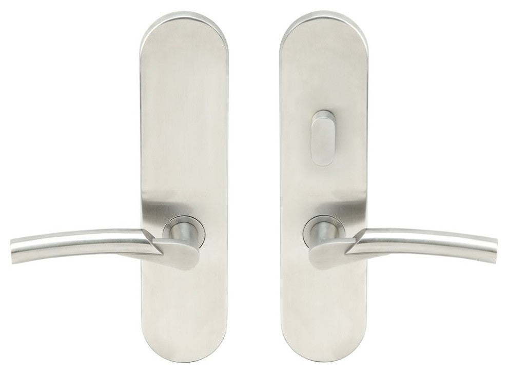 Phoenix Lever, Tubular Passage With Privacy Bolt, LH, Satin Stainless Steel
