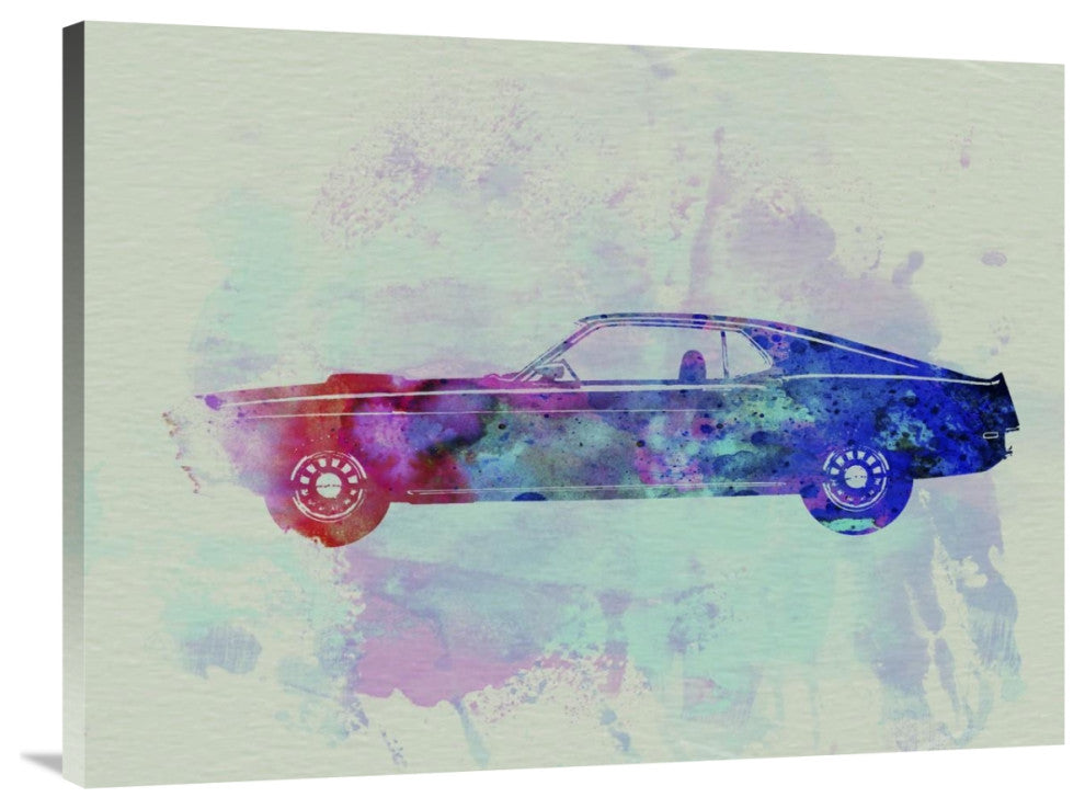 "Ford Mustang Watercolor 1" Fine Art Print