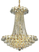 Elegant Godiva Dining Room Light, Gold Finish With Royal Cut Crystal