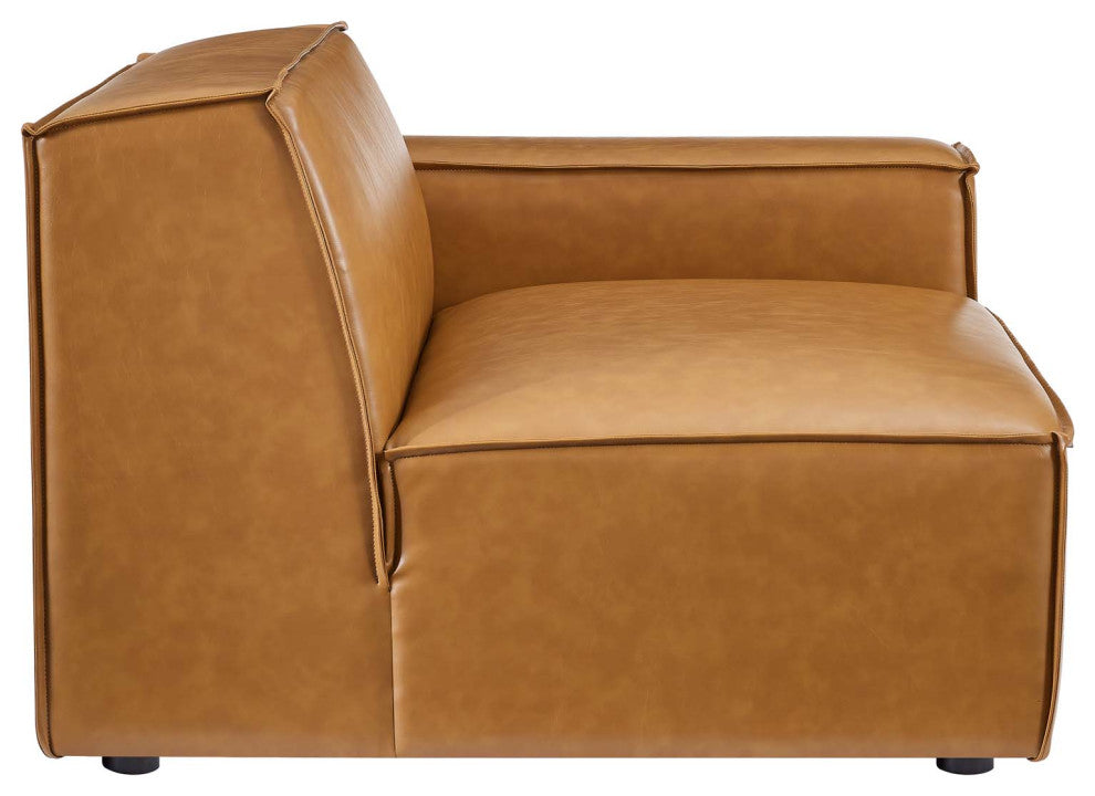 Restore 6-Piece Vegan Leather Sectional Sofa Tan