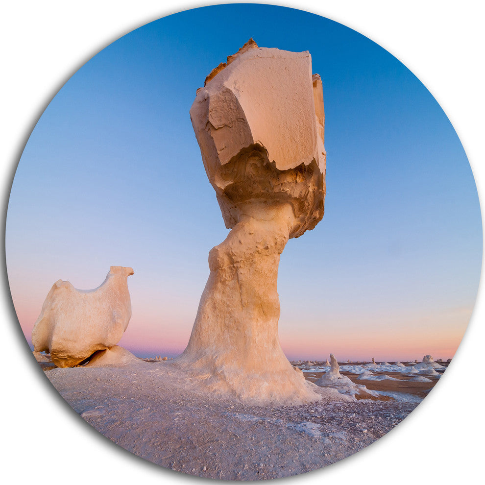 Wind Eroded Rock Formation, Landscape Photo Round Wall Art, 36"