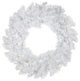 24" Pre-Lit LED White Pine Artificial Christmas Wreath Candlelight Lights