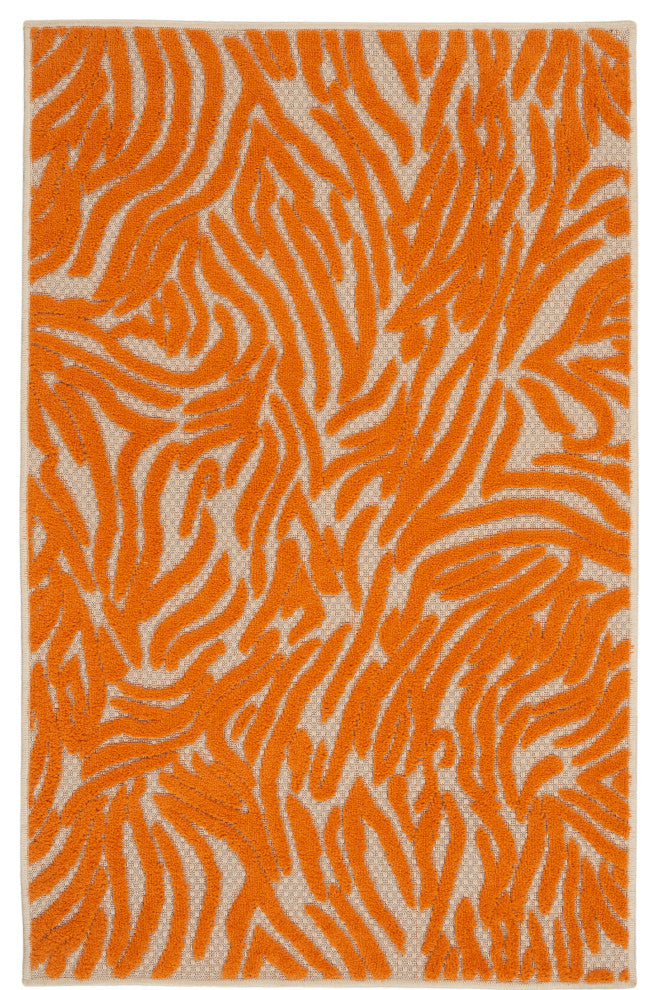 Nourison Aloha 2'8" x 4' Orange Contemporary Rug