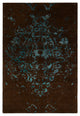 Veleno Contemporary Area Rug, Brown and Teal, 9'x13'