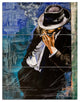 "Man With Cigarette" Glossy Metal Wall Art, 3 Panels, 28"x36"