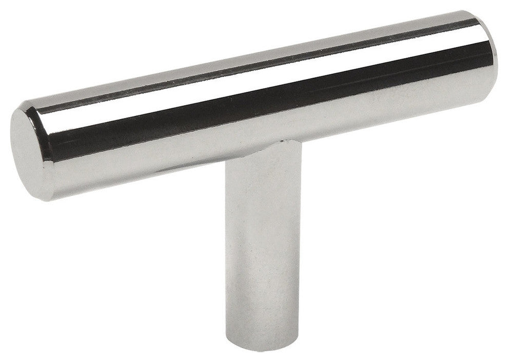 Cosmas 404CH Polished Chrome Slim Line Euro Style Cabinet T-Knob, Set of 25