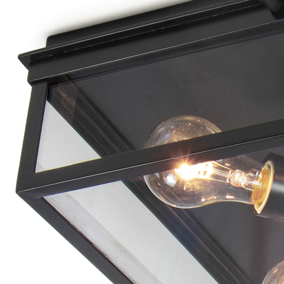 Sydney Outdoor Flush Mount, Black