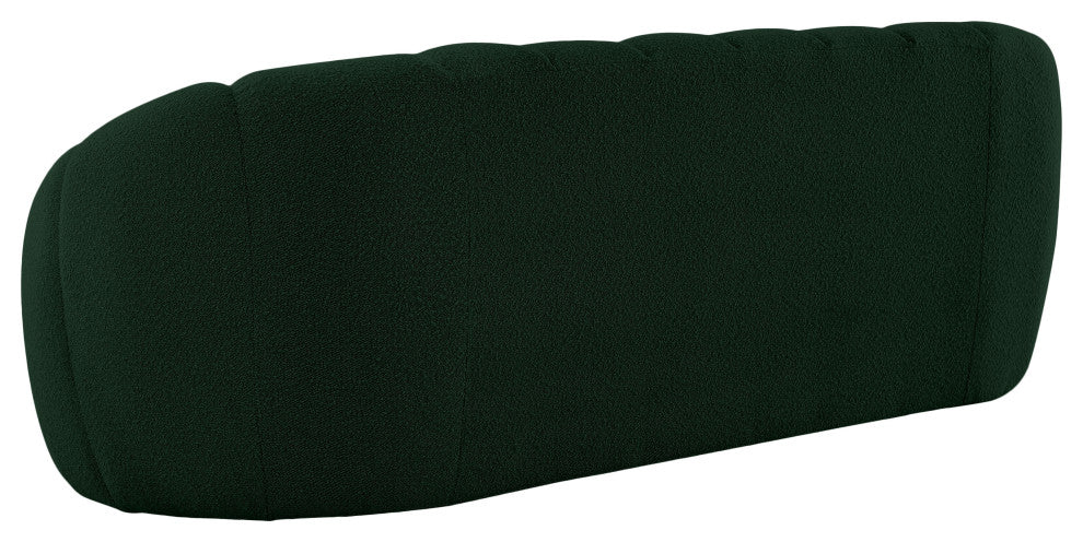 Elijah Boucle Fabric Upholstered Sofa, Green