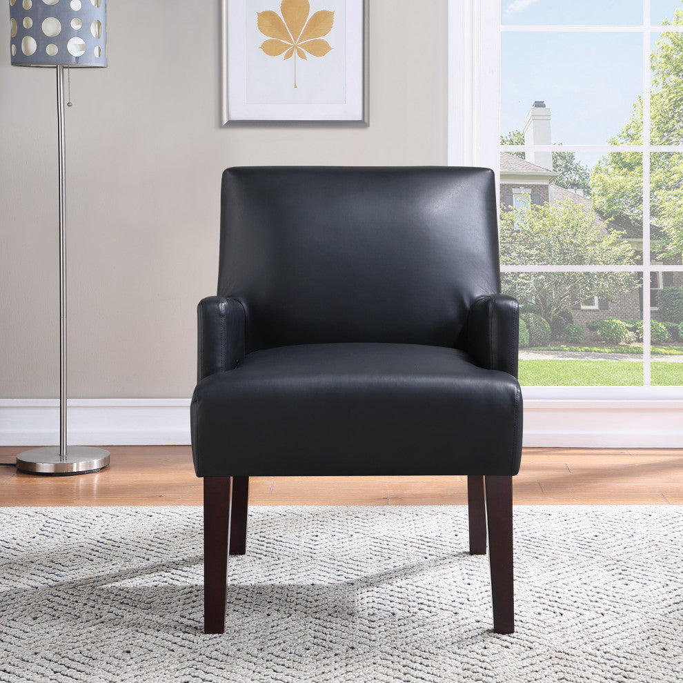 Main Street Guest Chair Black Faux leather