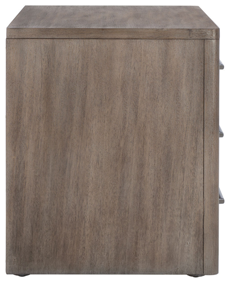 Safavieh Couture Rosey 3 Drawer Wood Nightstand, Light Brown