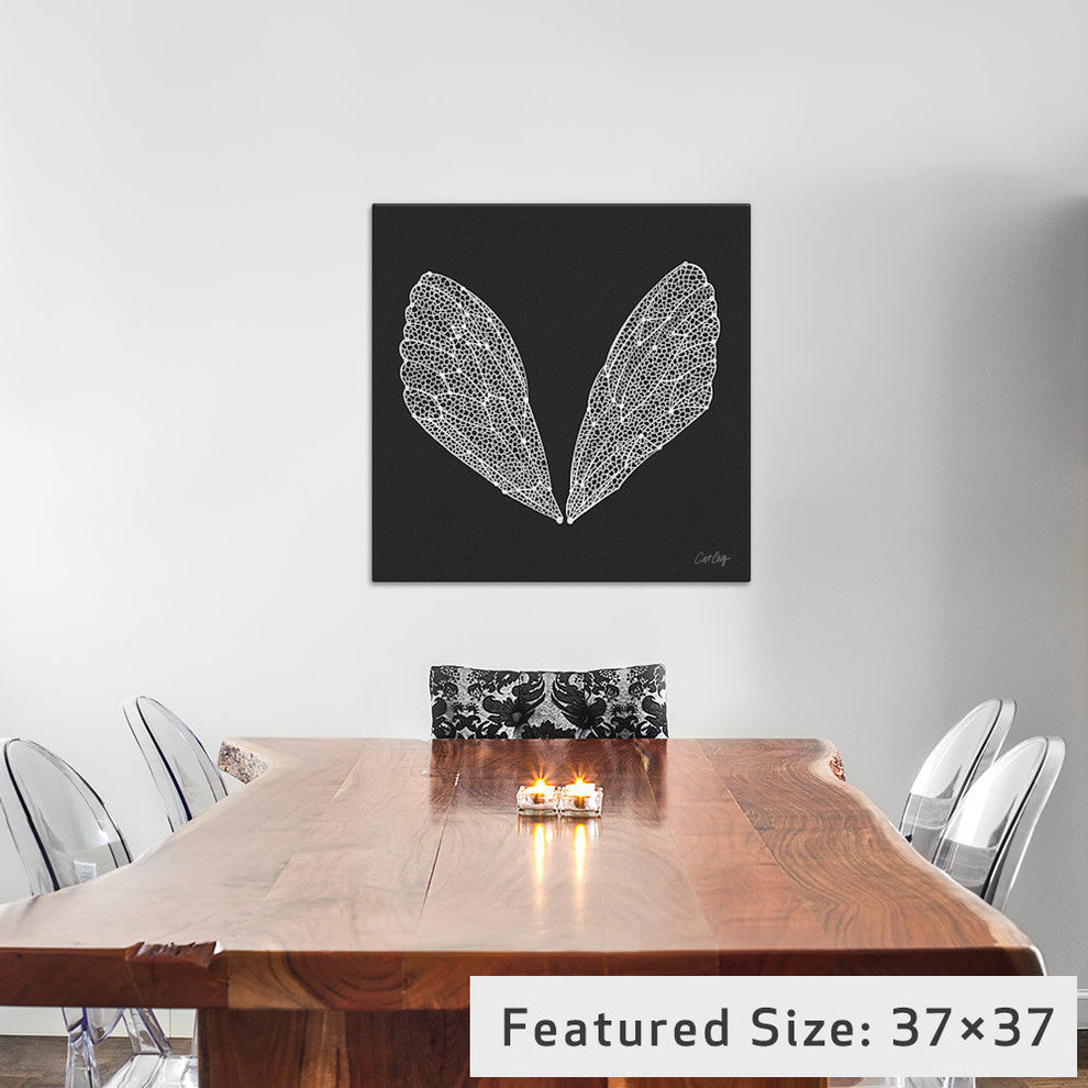 "Cicada Wings White Artprint" by Cat Coquillette, 37x37x1.5