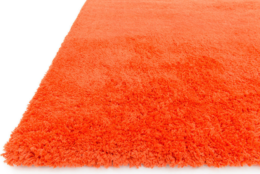 Loloi Cloud Shag Collection Rug, Tangerine, 9'3"x13'