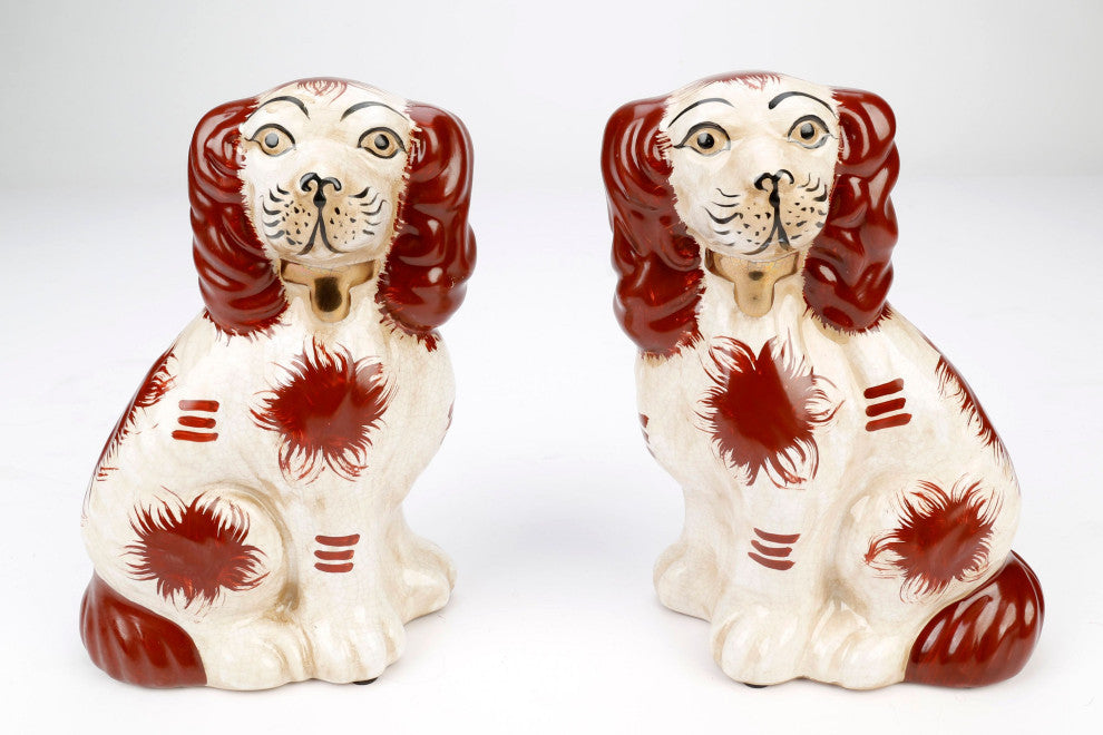 Saucedo Ceramic 8" Staffordshire Dog Pair