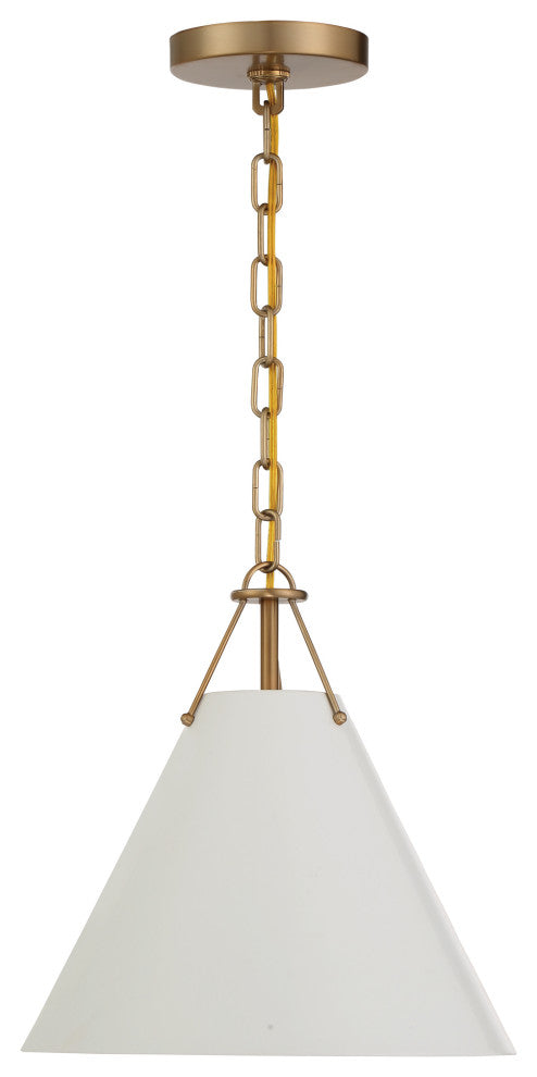 Xavier 1 Light Pendant, Vibrant Gold